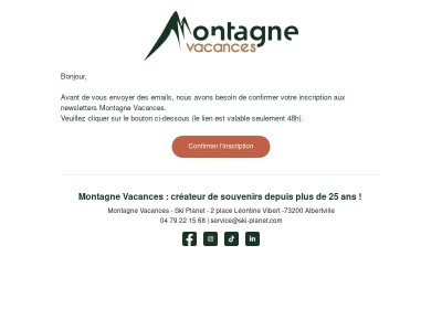Merci de confirmer votre inscription