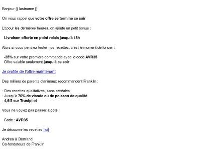 Livraison gratuite jusqu'à 18h ! 🚚