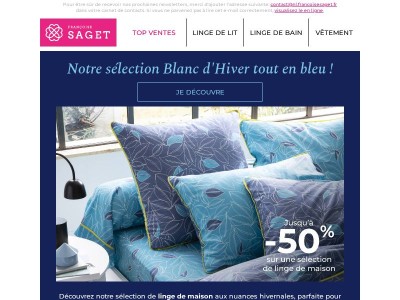 Place à l'apaisement avec notre sélection toute en bleu jusqu'à -50% 🩵