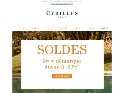|3ème démarque| Jusqu'à -60%* !