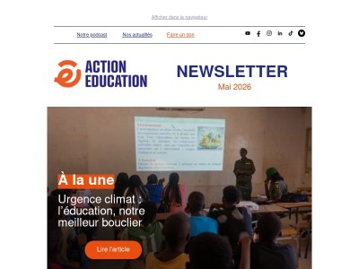 Newsletter Mai : 🌍 Comment l'éducation aide à surmonter la crise climatique