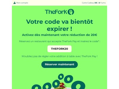 [ATTENTION] Vos 20€ de réduction expirent bientôt