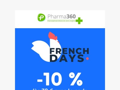 🇫🇷 Dernier jour : - 10 % sur votre commande ! FRENCH DAYS