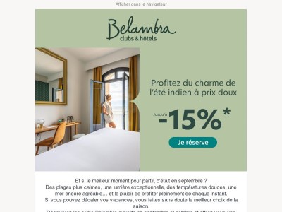 Profitez de l'été indien aux meilleurs prix