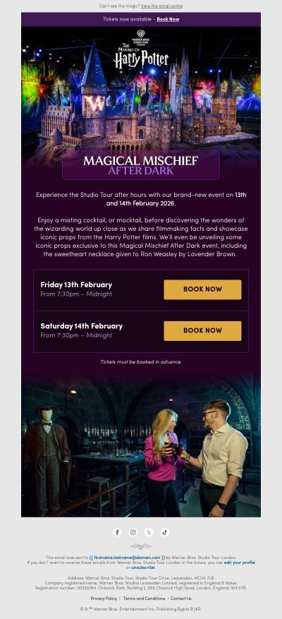 Tickets Available Now - Magical Mischief After Dark