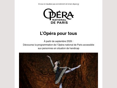 L'Opéra pour tous : spectacles accessibles aux publics en situation de handicap
