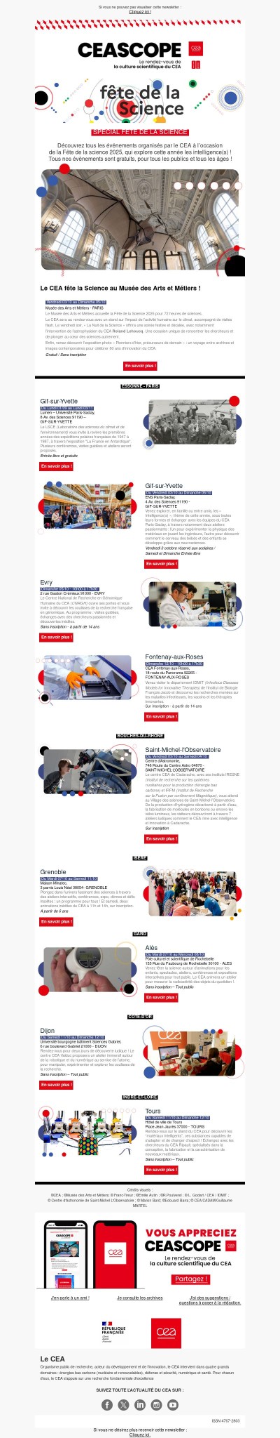 [CEASCOPE] : SPECIALE FÊTE DE LA SCIENCE