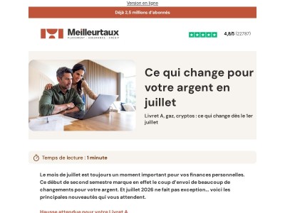Ce qui change pour votre argent en juillet