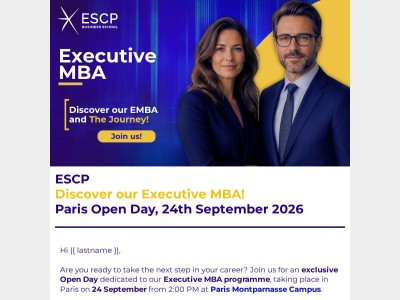 You're Invited: Executive MBA Open Day in Paris – 24 September