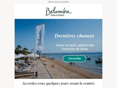 Il est encore temps : jusqu’à -15% en août !