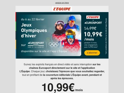 Suivez les exploits français des Jeux Olympiques d'hiver 🏅