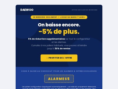 Ce weekend seulement : jusqu'à 30% sur vos alarmes + packs caméras à -44%