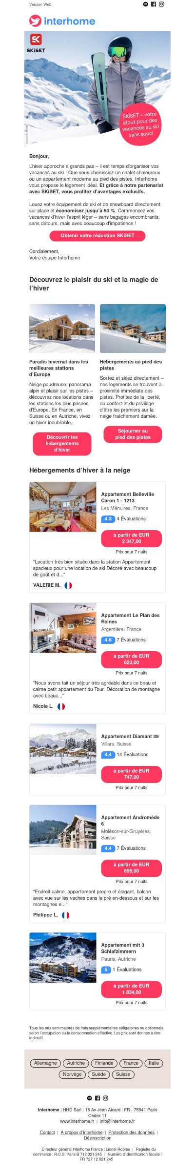 ⛷️Voyagez léger, profitez davantage – avec SKiSET & Interhome🏂