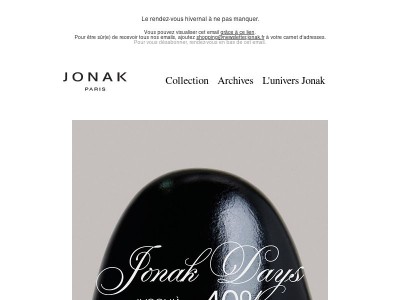JONAK DAYS : jusqu’à -40%