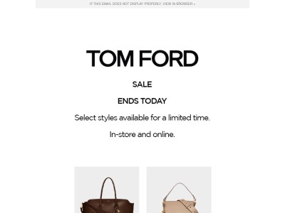 FINAL HOURS | TOM FORD SALE