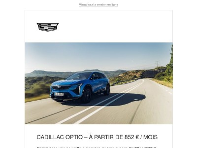 Cadillac OPTIQ – à partir de 852 € / mois