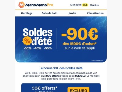 90€ offerts : c'est maintenant