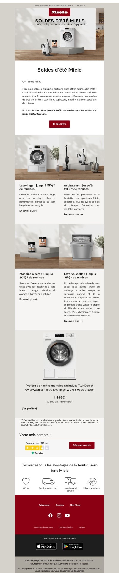 Jusqu'à 20% de remise sur une sélection d'appareils