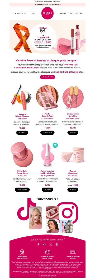 Plus que 24h pour recevoir votre ruban Soi Paris x Bourjois ! 🎀