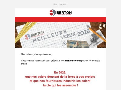 Meilleurs vœux 2026 – Des projets solides à construire ensemble