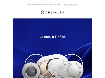Offre exclusive sur les produits Devialet reconditionnés.