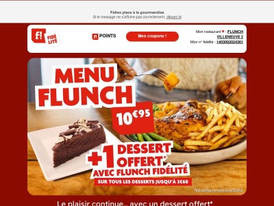 Votre dessert offert avec la fidélité 😋