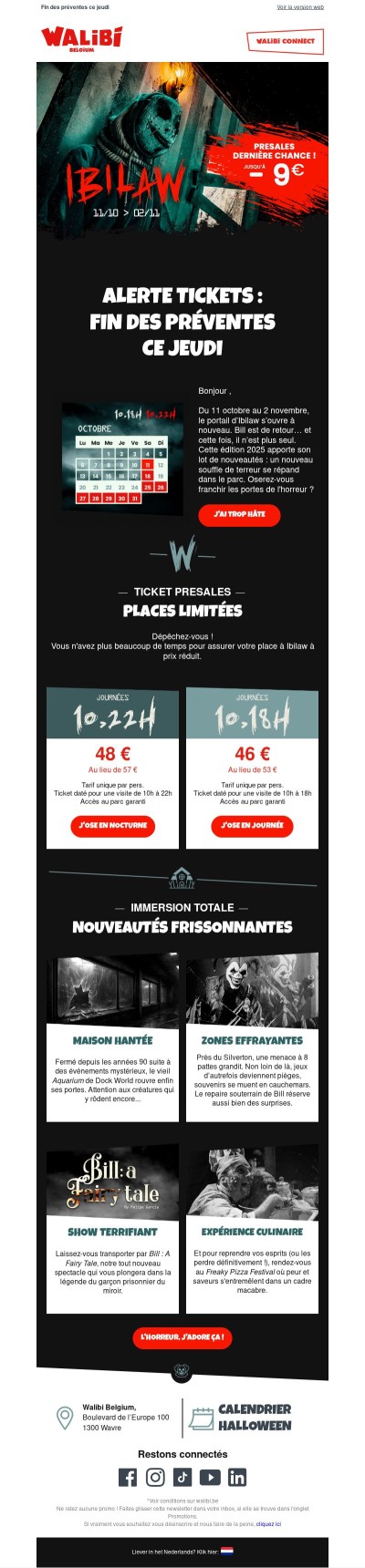 😈 Dernière chance : vos tickets Halloween au meilleur prix !
