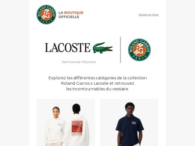 Roland-Garros x Lacoste : les essentiels de la collection