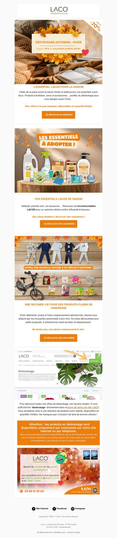 Déstockage d’automne : de belles trouvailles vous attendent chez LACO® 🍁