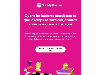 Offre à durée limitée : 2 mois de musique sans pub