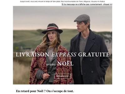 Livraison express offerte avant Noël