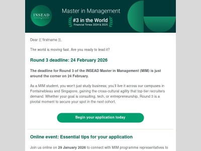 Reminder: {{ firstname }}, apply by 24 February – Round 3 deadline approaching