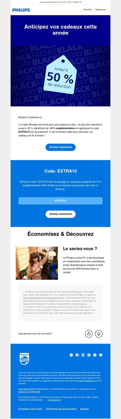 🎁10 % de réduction supplémentaire sur les offres du Black Friday