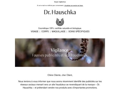 Attention site internet frauduleux et tentative de phishing