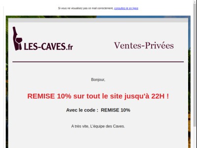 Fwd: REMISE 10% sur tout le site