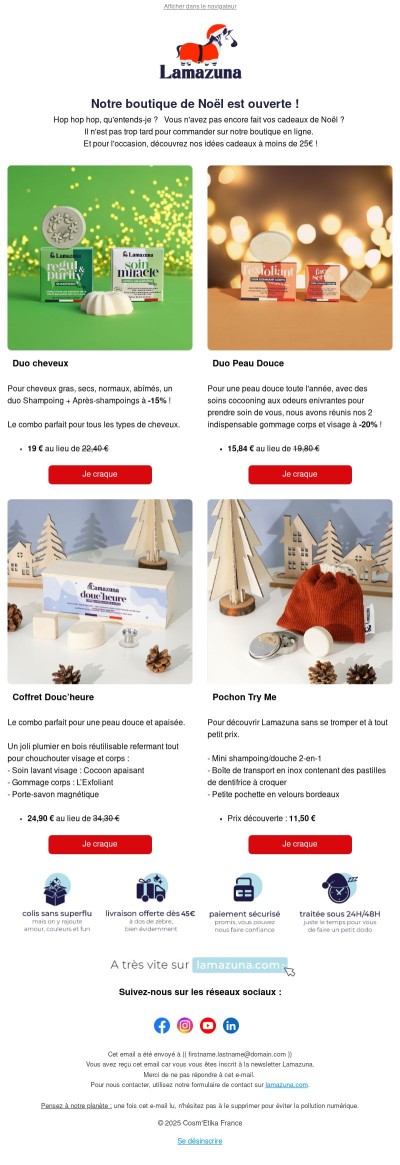 🎁 Idées cadeaux à moins de 25€