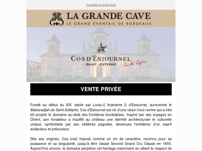 Vente Privée - Château Cos d'Estournel