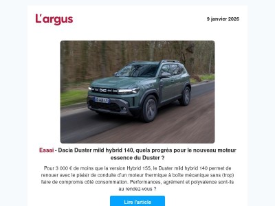 La Citroën ë-C3 à moins de 14 000 €,  Top 20 ventes VN 2025, essai Duster mild-hybrid 140, retour des flash sur les radars ?