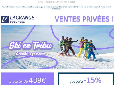 Ventes Privées Le ski en Hiver 25/26