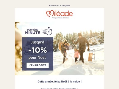 Fêtez Noël à la neige avec -10% sur votre séjour ! ❄️
