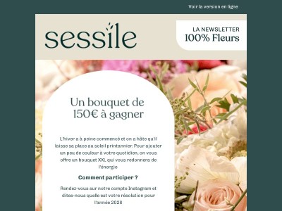 Notre résolution ? Vous offrir un bouquet de 150€