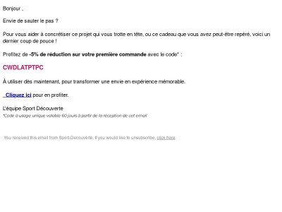 RE :  Votre remise exceptionnelle vous attend !