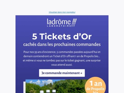 Remportez le Ticket d'Or ✨