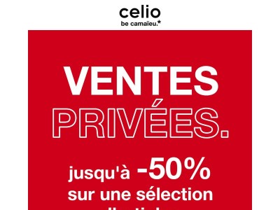 Ventes privées : jusqu'à -50%