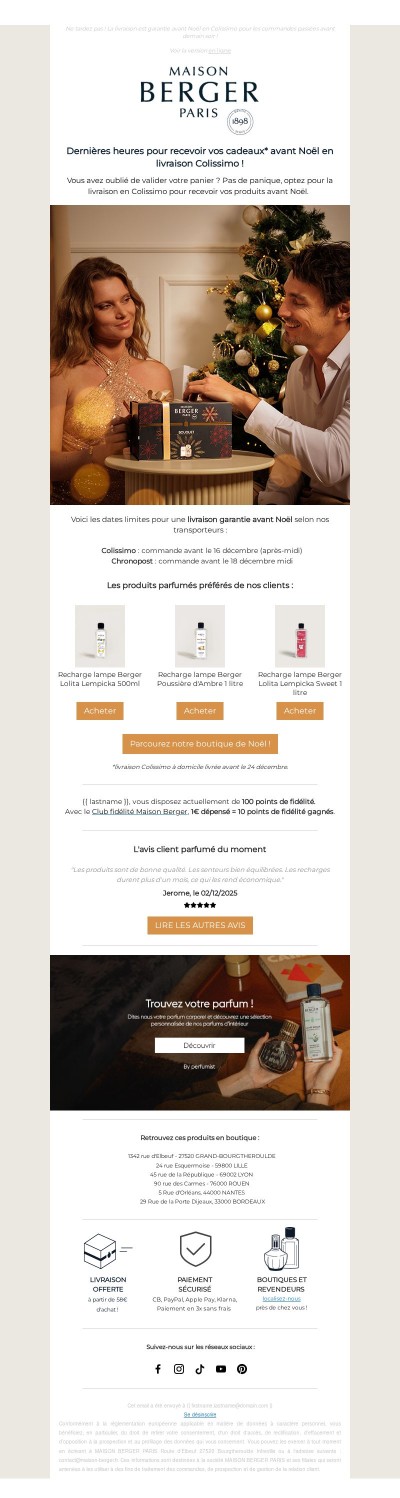 Plus que quelques heures pour recevoir vos cadeaux pour Noël ! 🎄