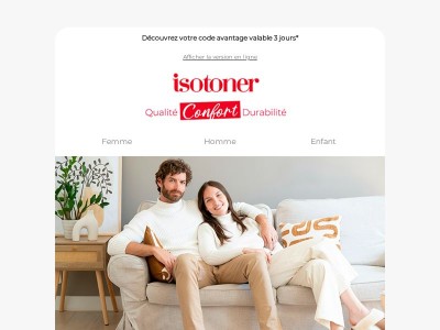 Exclu abonnés : -30% sur la 2ème paire de chaussons