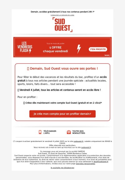 ⚡ Vendredi Flash : tous nos contenus en accès libre demain 🔓