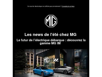News de l’été chez MG ☀ 