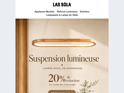 ✨ Lumière Douce, Lignes Simples — 20% de Réduction sur Notre Série d'Éclairage en Bois Signature.
