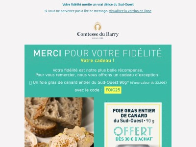 Un grand merci… et un foie gras offert 🎁